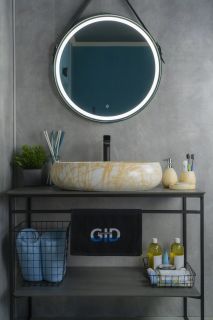 Накладная раковина Gid Mnc167 60см мрамор глянцевый Арт.54508